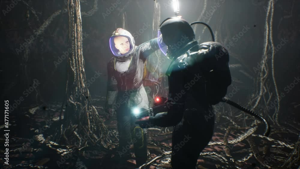 Astronauts explore an alien uninhabited planet and accidentally ...