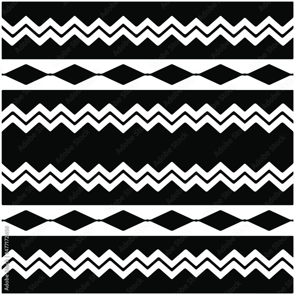Seamless ethnic pattern color black and white.Can be used in fabric design for clothes, accessories; decorative paper, wrapping, background, wallpaper, Vector illustration. Seamless ethnic pattern color black and white.Can be used in fabric design for clothes, accessories; decorative paper, wrapping, background, wallpaper, Vector illustration.