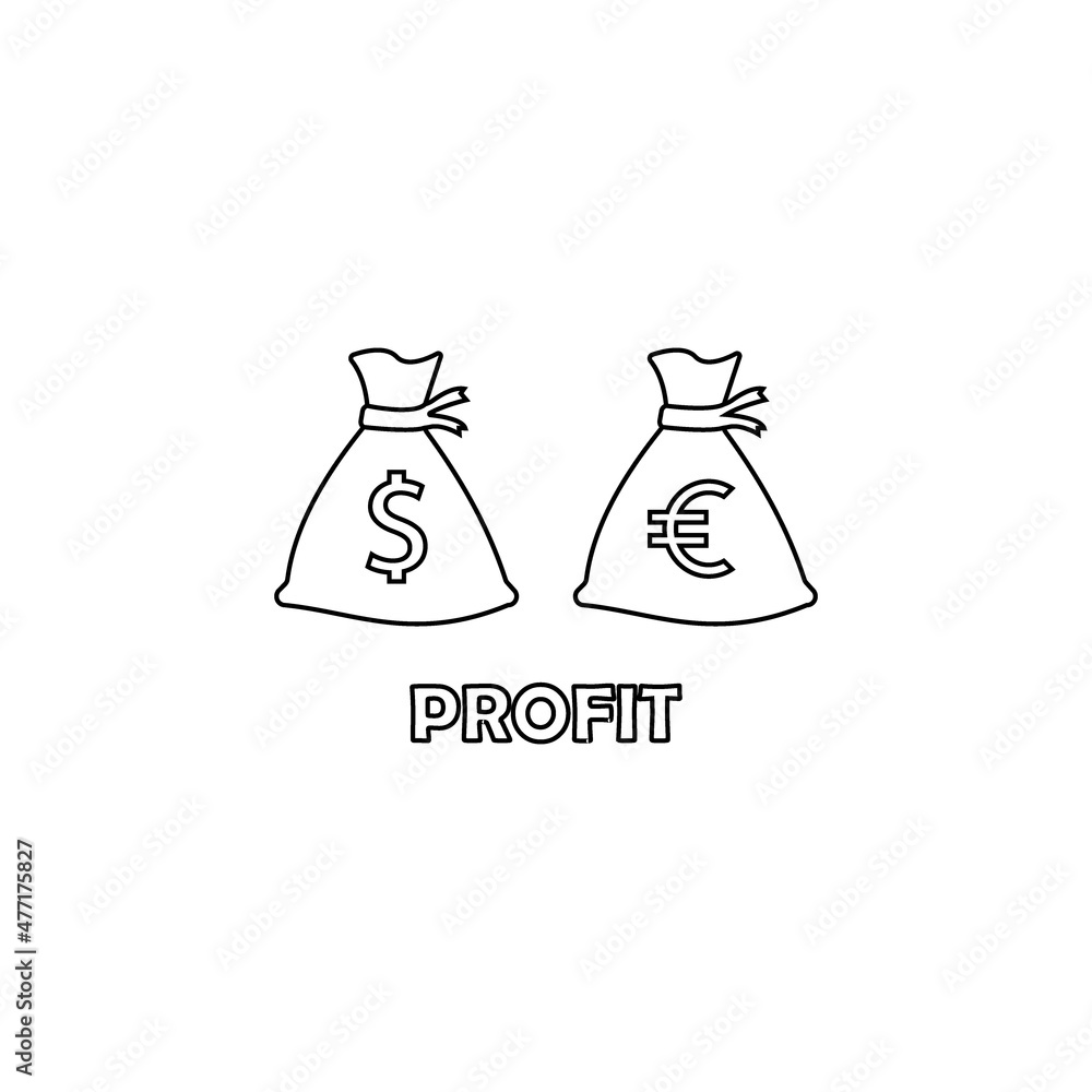 Bag of profit icon Bag of profit icon
