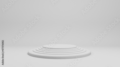  white product podium 3d render