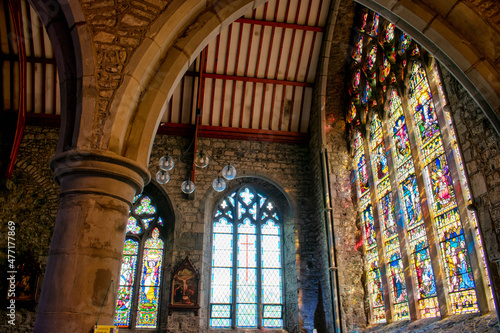 Ancient Irish Catholic Church Interior