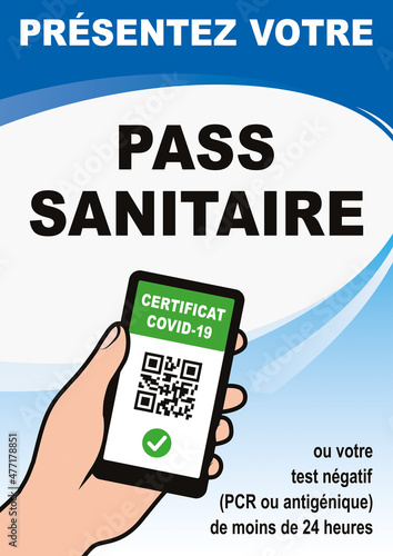 AFFICHE PASS SANITAIRE
