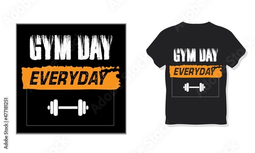 Gym Tshirt Design with print ready 