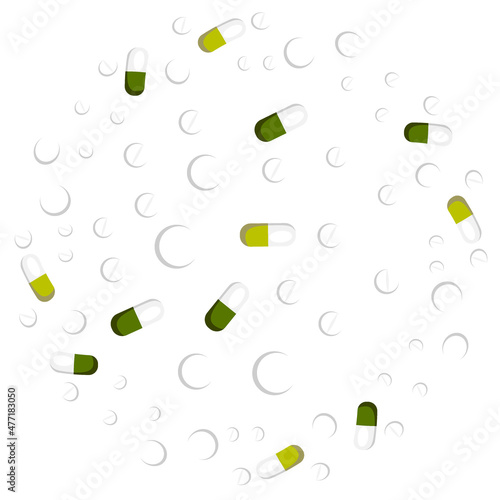 The illustration on a square background is an epidemic. Design element