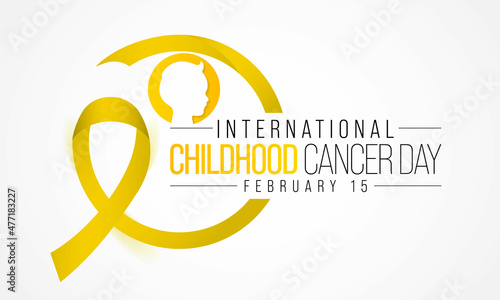 International Childhood Cancer day (ICCD) is observed every year on February 15,  to raise awareness, and to express support for children and adolescents with cancer. Vector illustration