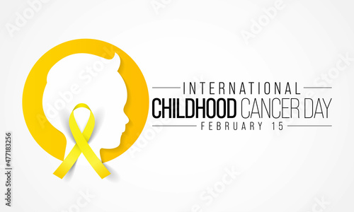 International Childhood Cancer day (ICCD) is observed every year on February 15,  to raise awareness, and to express support for children and adolescents with cancer. Vector illustration