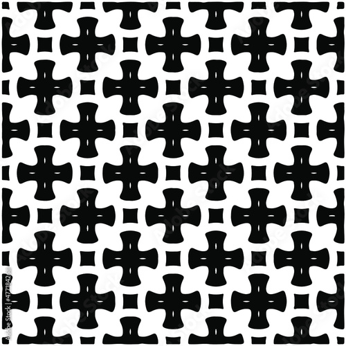 Seamless vector pattern in geometric ornamental style. Black  pattern.Design element for prints, backgrounds, template, web pages  and textile pattern. Geometric art. © t2k4