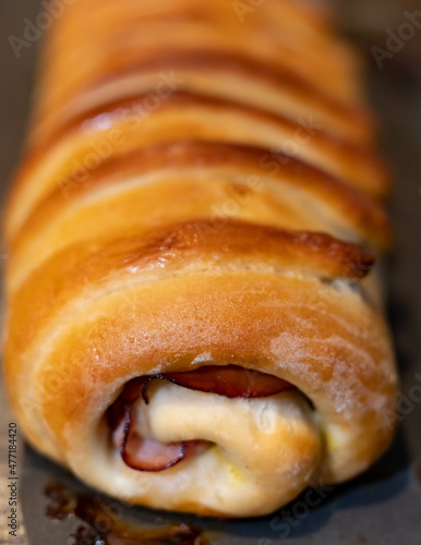 Christmas Dinner, Venezuelan traditional food.   Hallacas, Pan de Jamon y Ensalada de Gallina