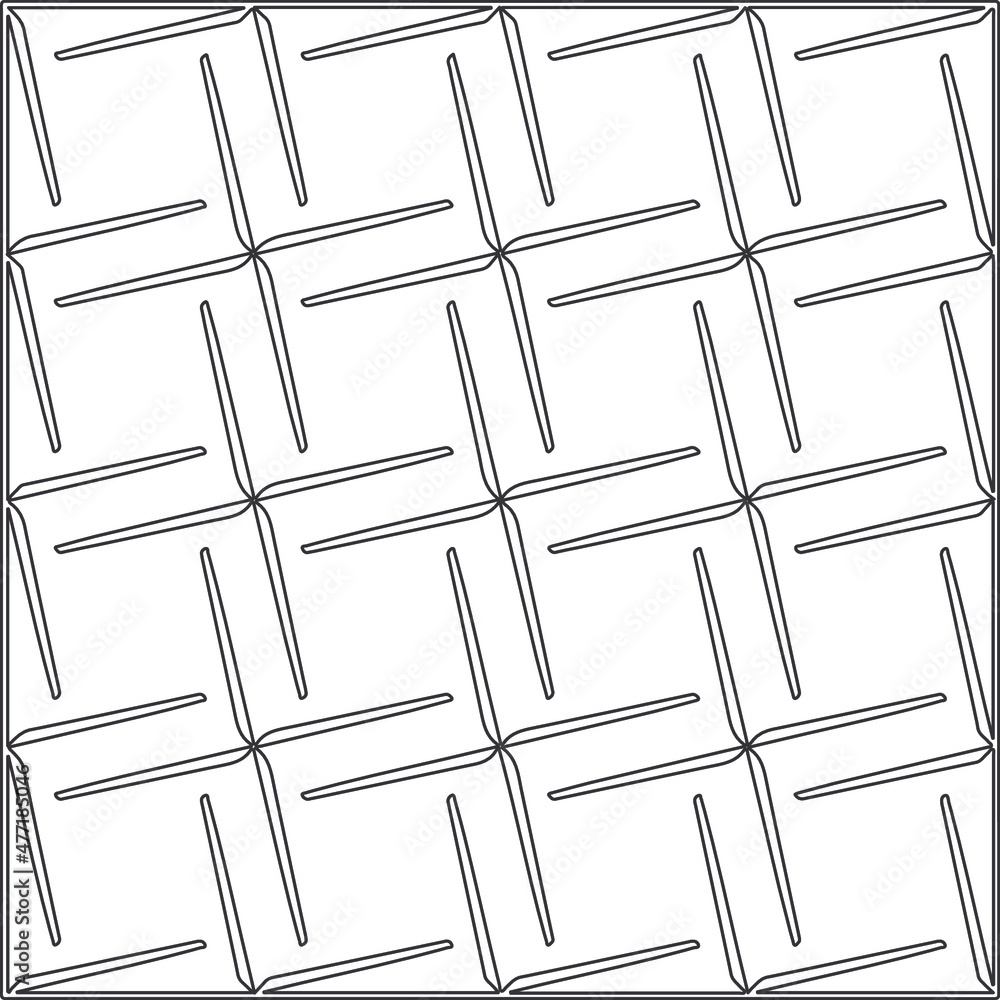 Vector pattern with symmetrical elements . Repeating geometric tiles from striped elements.Monochrome stylish texture.Black and 
white pattern for wallpapers and backgrounds.
