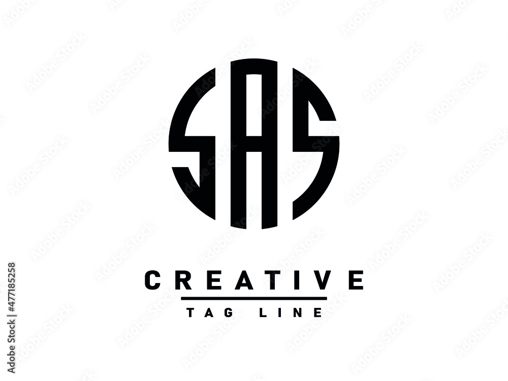 Sas abstract circle letter logo Sas abstract circle letter logo