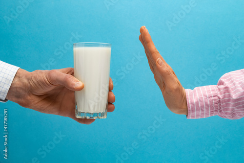 Refusal of milk. lactose intolerance