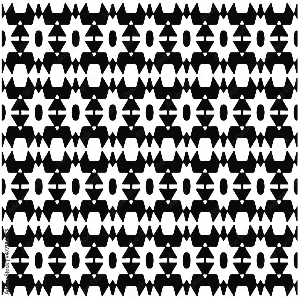 Vector ethnic pattern with symmetrical elements . Repeating geometric tiles from striped elements.Monochrome texture.Black and
white pattern for wallpapers and backgrounds. Vector ethnic pattern with symmetrical elements . Repeating geometric tiles from striped elements.Monochrome texture.Black and
white pattern for wallpapers and backgrounds.