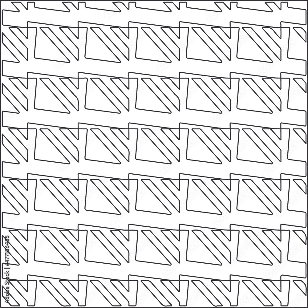 Vector pattern with symmetrical elements . Repeating geometric tiles from striped elements.Monochrome stylish texture.Black and
white pattern for wallpapers and backgrounds. Vector pattern with symmetrical elements . Repeating geometric tiles from striped elements.Monochrome stylish texture.Black and
white pattern for wallpapers and backgrounds.