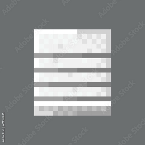 White square paper reminders 3d set pixel art. Vector illustration.