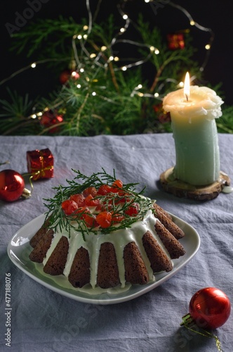 chocolate christmas cupcake