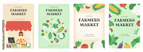 Collection of farmers market posters