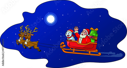 cartoon vector of a Christmas themed illustration