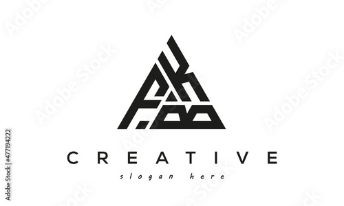 FKB creative tringle letters logo design photo