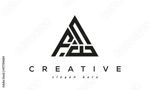 FNE creative tringle letters logo design photo