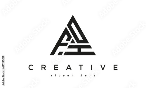 FOH creative tringle letters logo design photo