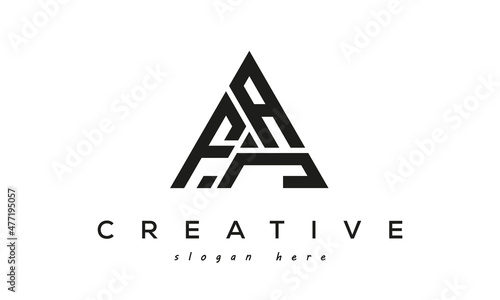 FAJ creative tringle letters logo design photo