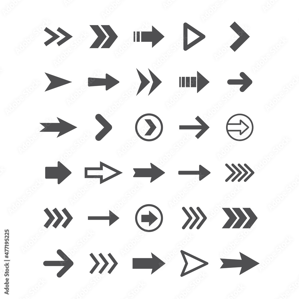 Arrows icons, big set. Arrows vector collection. Arrows icons, big set. Arrows vector collection.