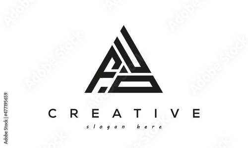 FUO creative tringle letters logo design photo