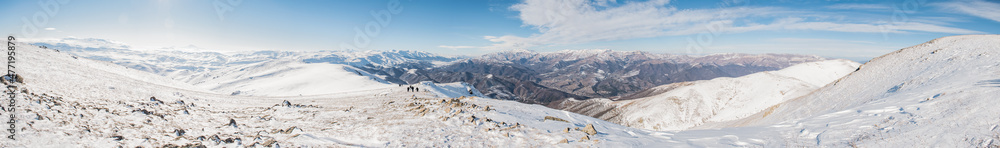 panorama of the winter landscape 