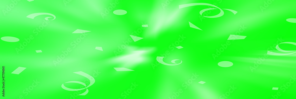 abstract green illustration background with lines and shapes