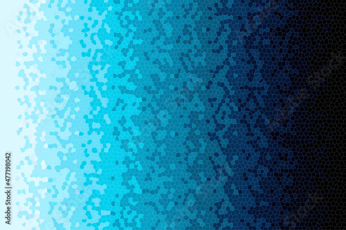 Abstract mosaic blue gradient geometric background. © Sudakarn