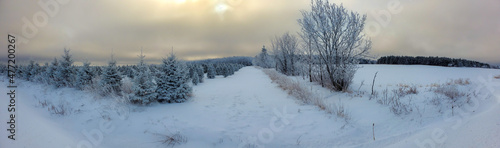 A winter countryside landscape in the province of Quebec, Canada © Gilles Rivest