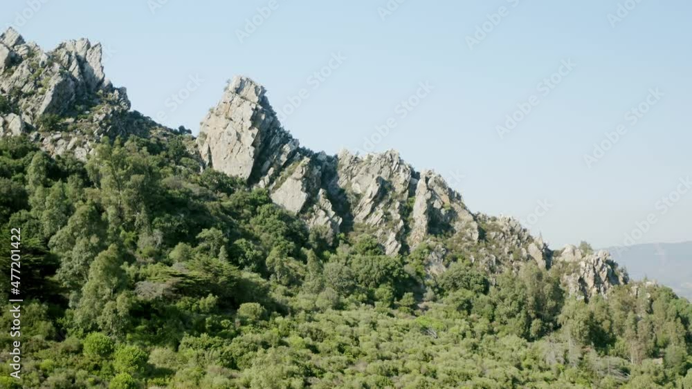 Reducing distance aerial view to majestic mountains Reducing distance aerial view to majestic mountains