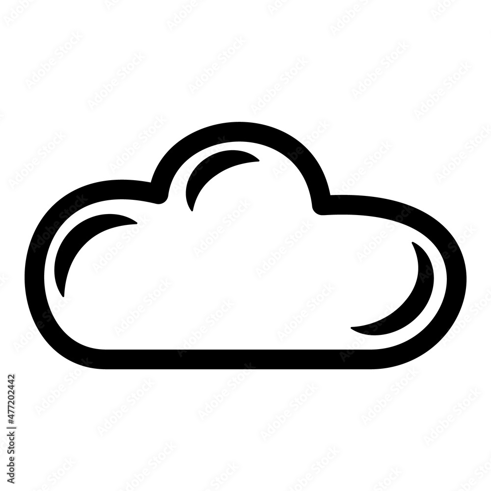 Cloud Flat Icon Isolated On White Background Cloud Flat Icon Isolated On White Background