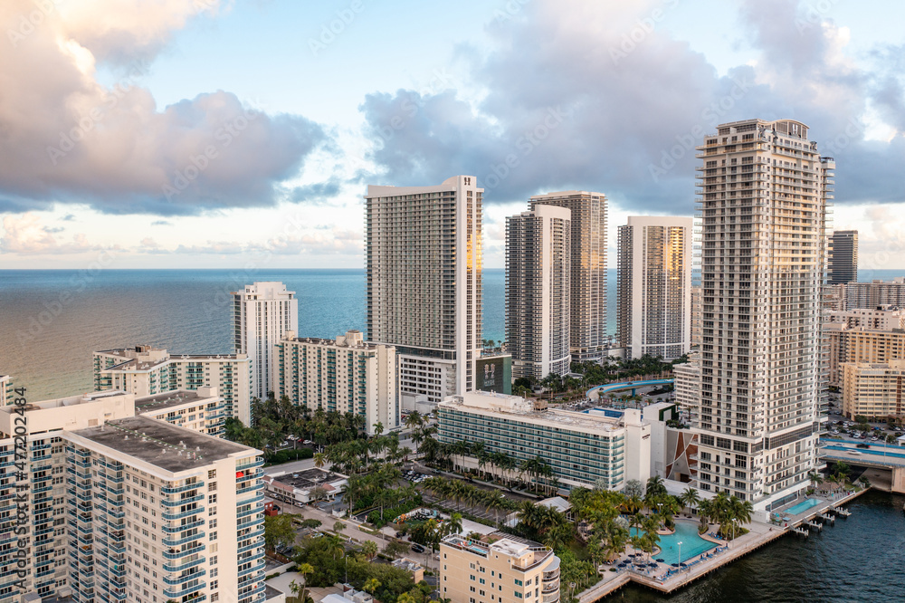 Hallandale and Miami Beach Florida after a Storm Hallandale and Miami Beach Florida after a Storm