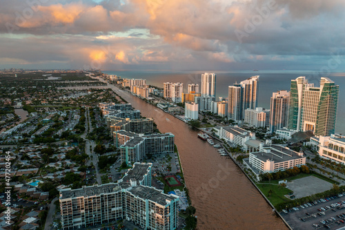 Hallandale and Miami Beach Florida after a Storm photo
