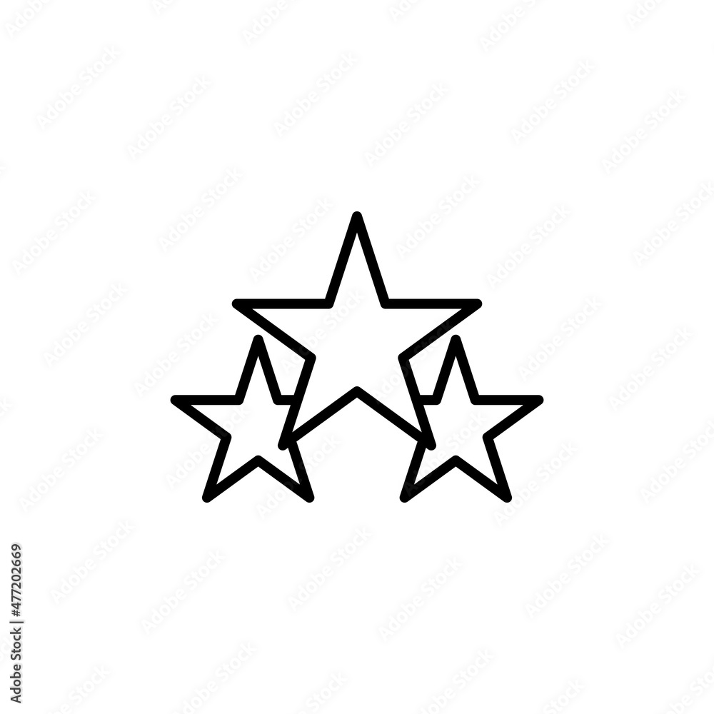 Stars black outline icon. Favorite, best rating, award symbol. Success concept. Trendy flat sign isolated on white used for: illustration, logo, mobile, app, design, web, dev, ui, gui. Vector EPS 10 Stars black outline icon. Favorite, best rating, award symbol. Success concept. Trendy flat sign isolated on white used for: illustration, logo, mobile, app, design, web, dev, ui, gui. Vector EPS 10