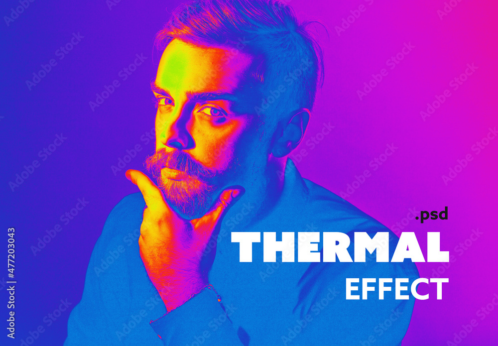 Thermal Camera Effect Stock Template Adobe Stock