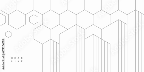 Abstract architectural construction. Geometric technological background.