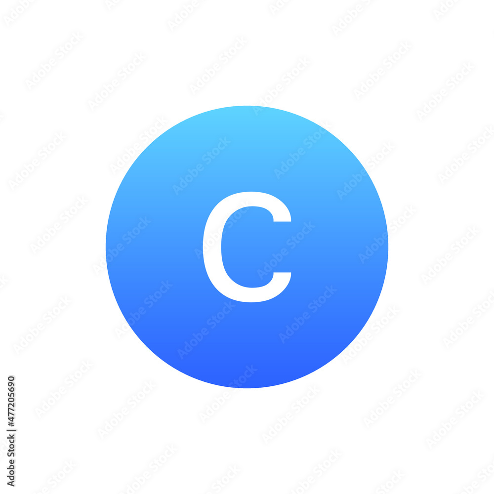 Vitamin C blue shining icon. Ascorbic acid. Shining blue substance drop. Nutrition skin care. Vector illustration Vitamin C blue shining icon. Ascorbic acid. Shining blue substance drop. Nutrition skin care. Vector illustration