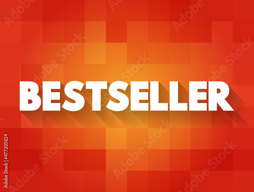 Bestseller text quote, concept background