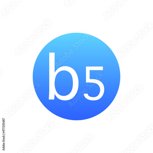Vitamin b5 pill icon. Pantothenic acid nutrition care. Blue drop essence. Isolated blue symbol of b5 vitamin illustration