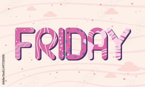 Quadro em tela finally friday design