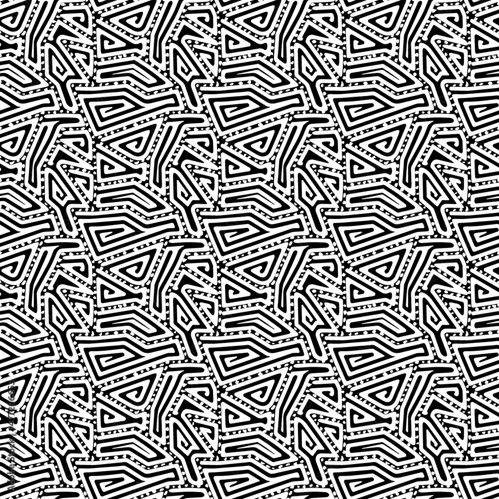 Seamless pattern. Aboriginal ornament. Folk wallpaper. Curves, shapes, spots backdrop. Embroidery background. Tribal motif. Ethnic mosaic. Digital paper, textile print, web design. Vector abstract. Seamless pattern. Aboriginal ornament. Folk wallpaper. Curves, shapes, spots backdrop. Embroidery background. Tribal motif. Ethnic mosaic. Digital paper, textile print, web design. Vector abstract.
