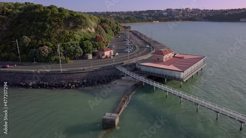 Aerial: Venue on bastion point, Okahu bay, Auckland, New Zealand photo