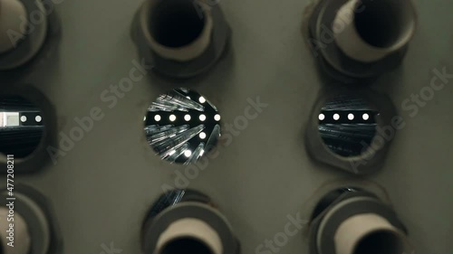Tracking Shot Tile Rack in a Ceramic Tile Plant