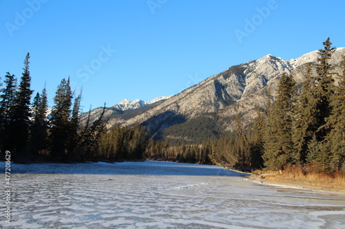 winter mountain landscape, Banff National Park, Alberta