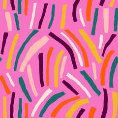 Keuken achterwand Kleurrijk patronen Hedendaagse collage met kleurrijke strepen  © Oleksandra