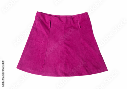 фотографія Pink skirt isolated on white background