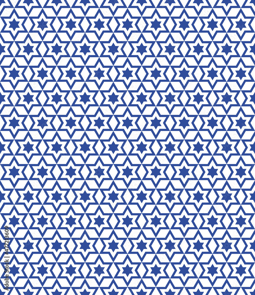 Star of David. Six pointed star. Seamless vector pattern. Star of David. Six pointed star. Seamless vector pattern.