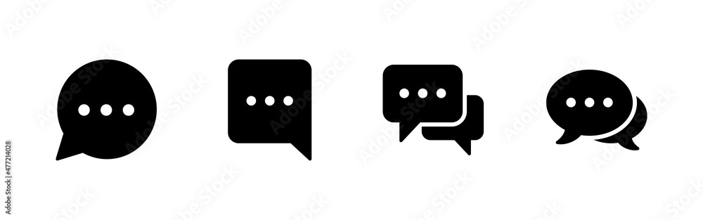 Chat icons set. speech bubble sign and symbol. comment icon. message Chat icons set. speech bubble sign and symbol. comment icon. message